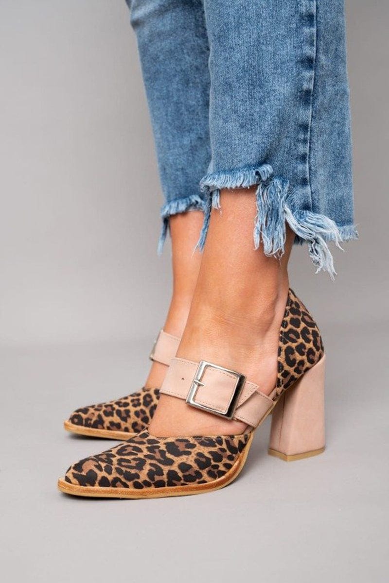 Ilana™ | Blokhæl med dristigt leopardprint