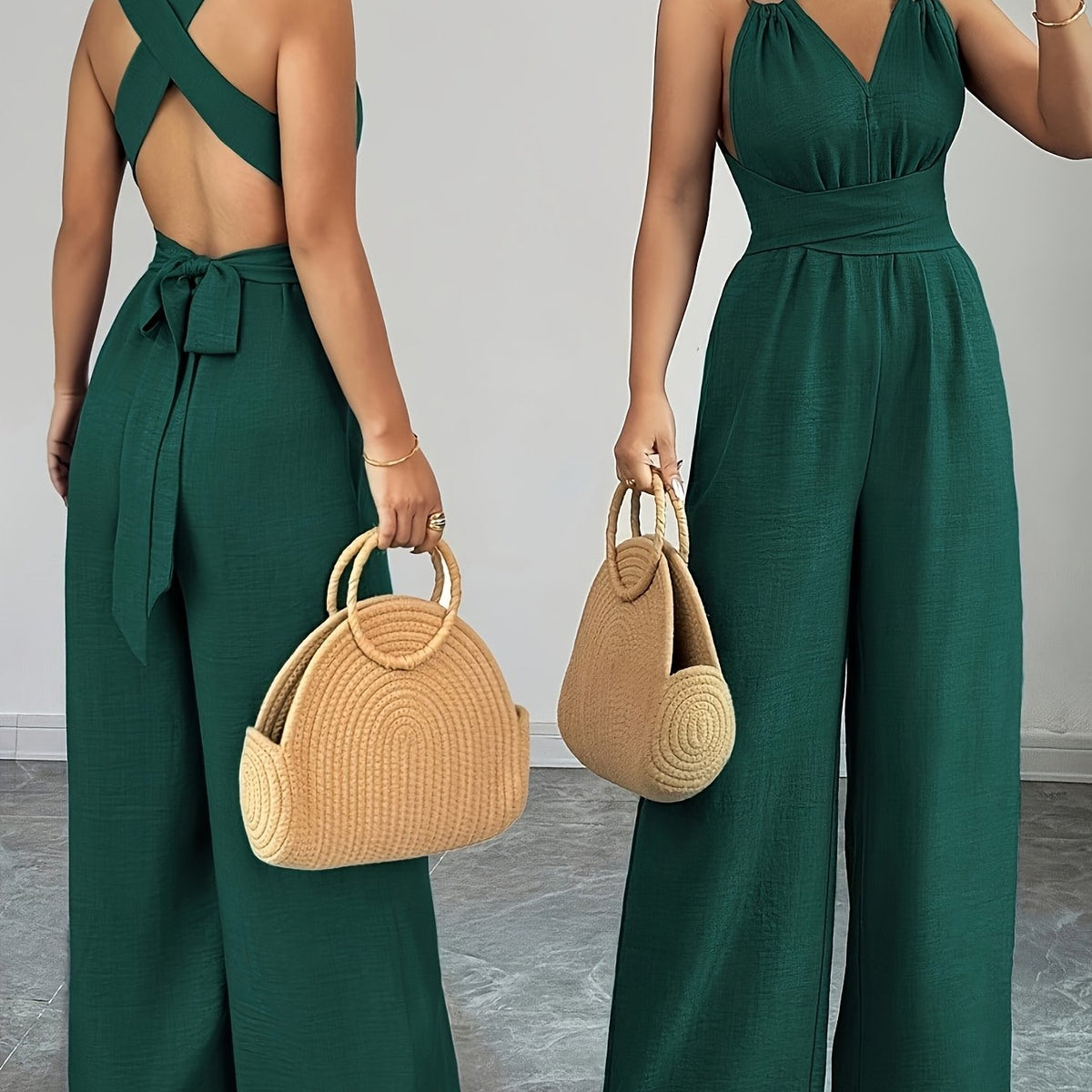Emily | Elegant jumpsuit i hør og bomuld