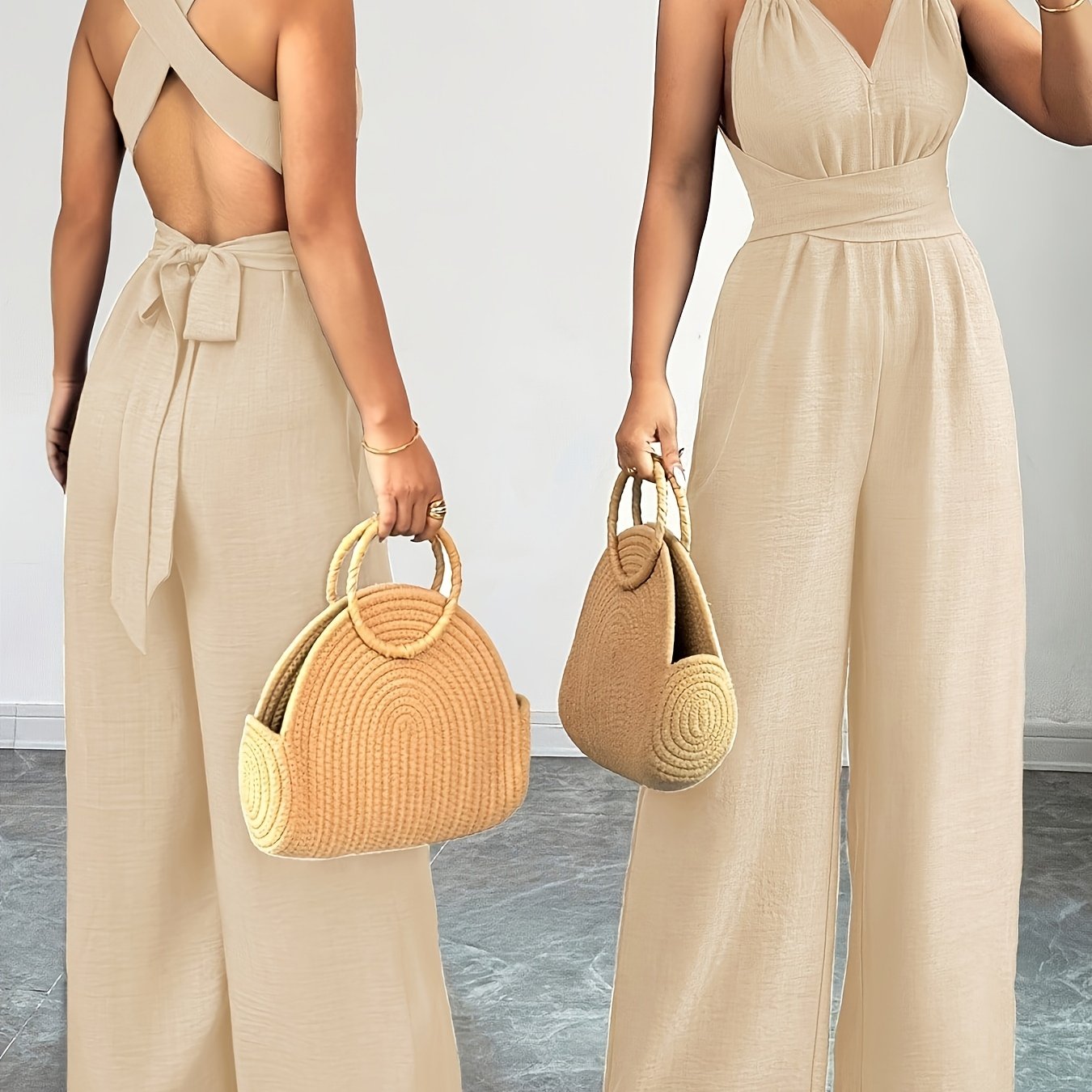 Emily | Elegant jumpsuit i hør og bomuld