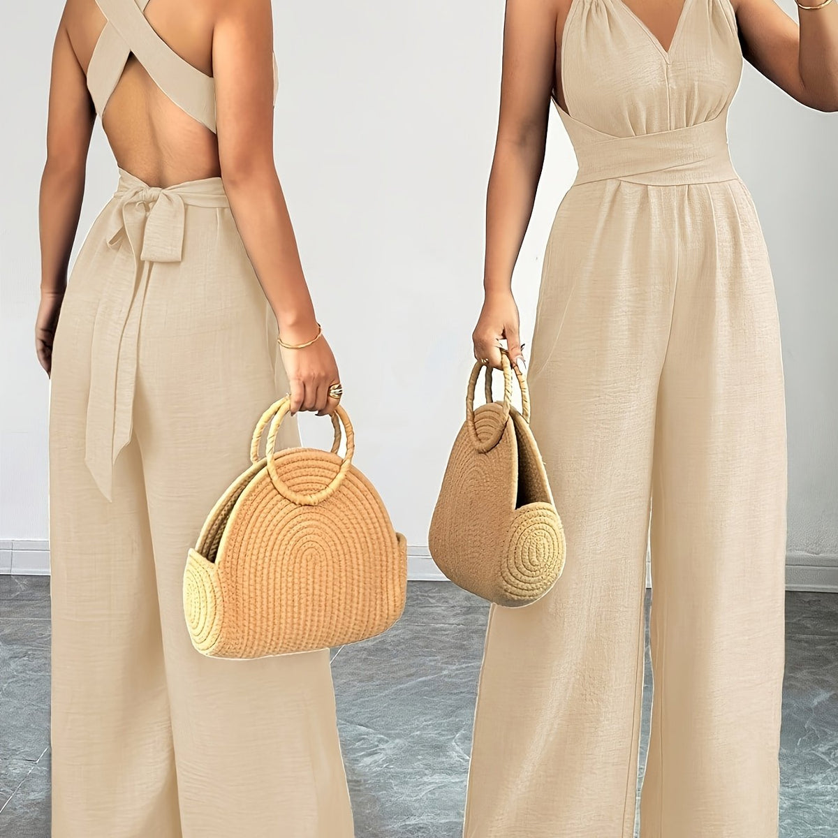 Emily | Elegant jumpsuit i hør og bomuld