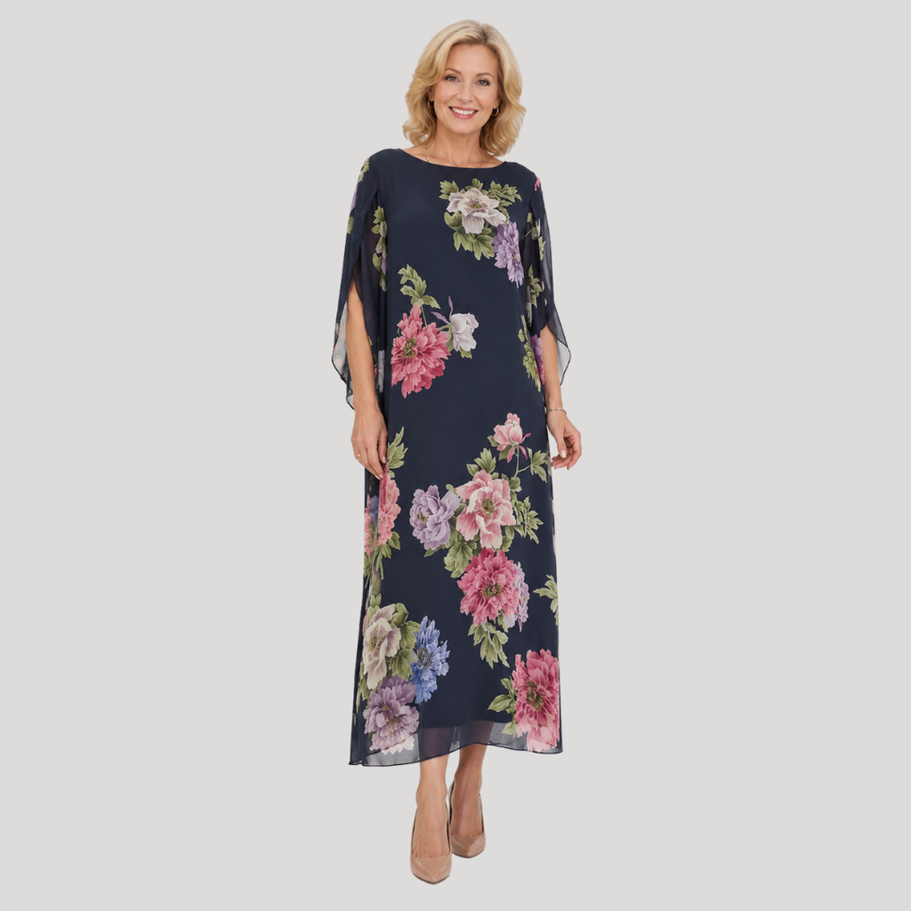 Elowen™ | Midnight Bloom maxi-kjole