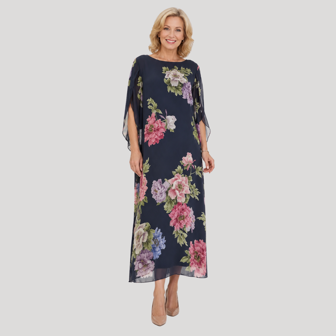 Elowen™ | Midnight Bloom maxi-kjole