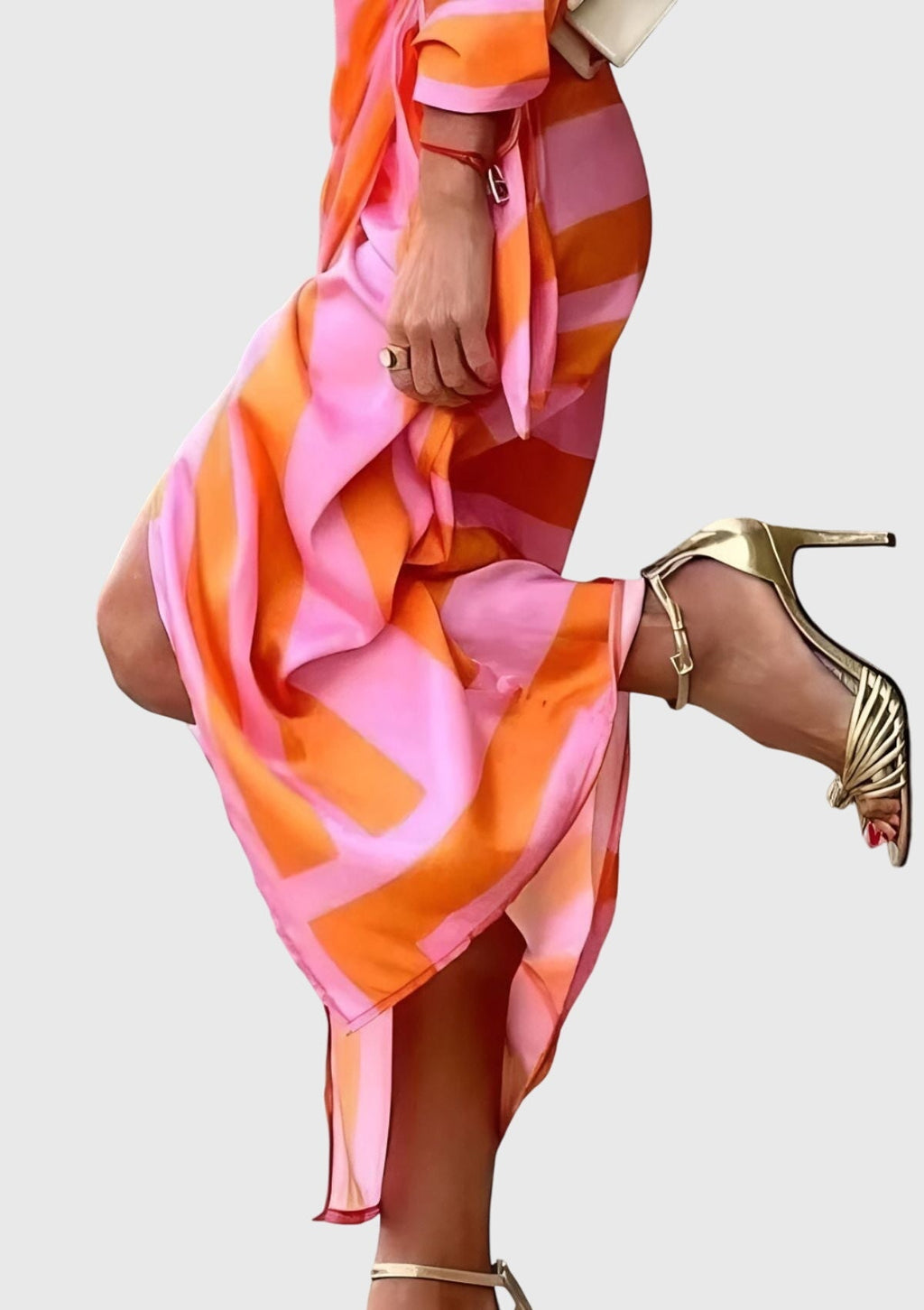 Everly | Elegant slå-om-kjole med print