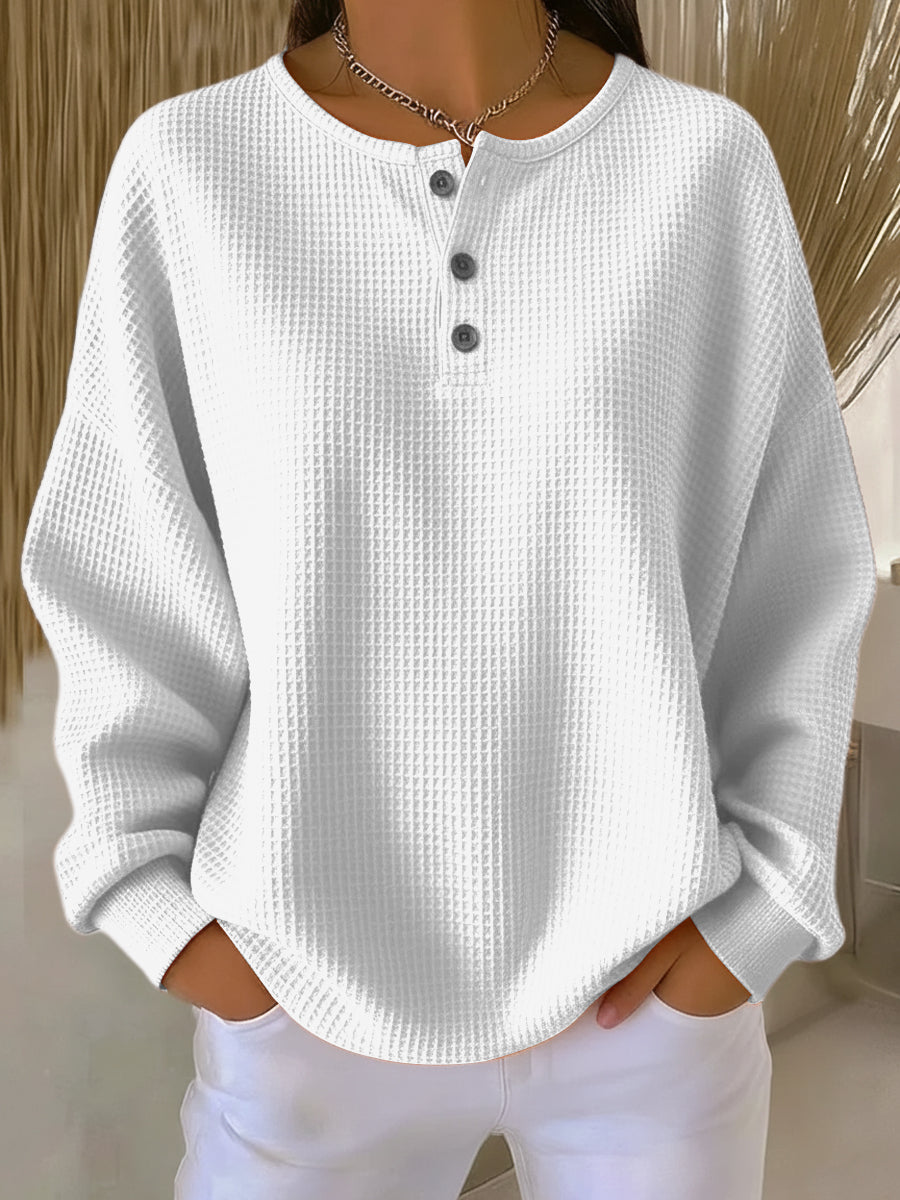 Annelie™ | Stilfuld og Afslappet Henley Top