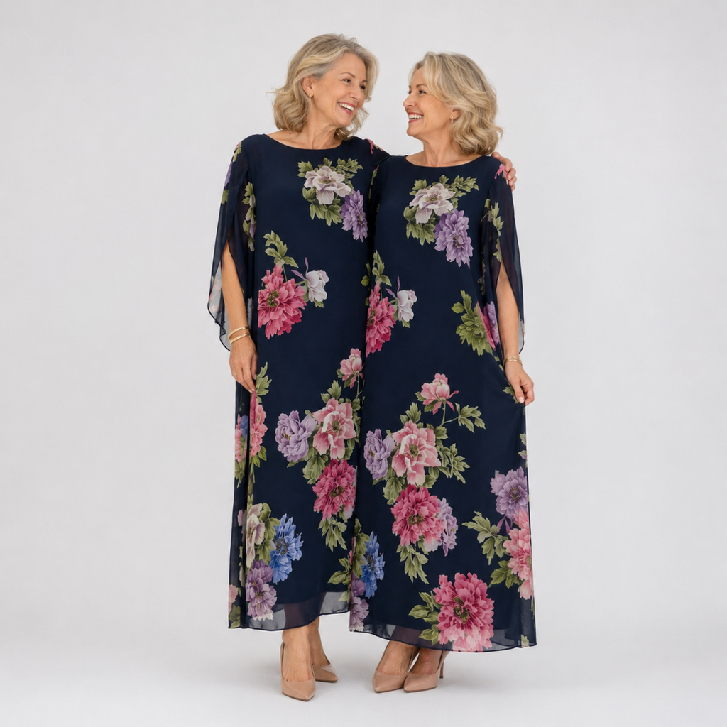 Elowen™ | Midnight Bloom maxi-kjole