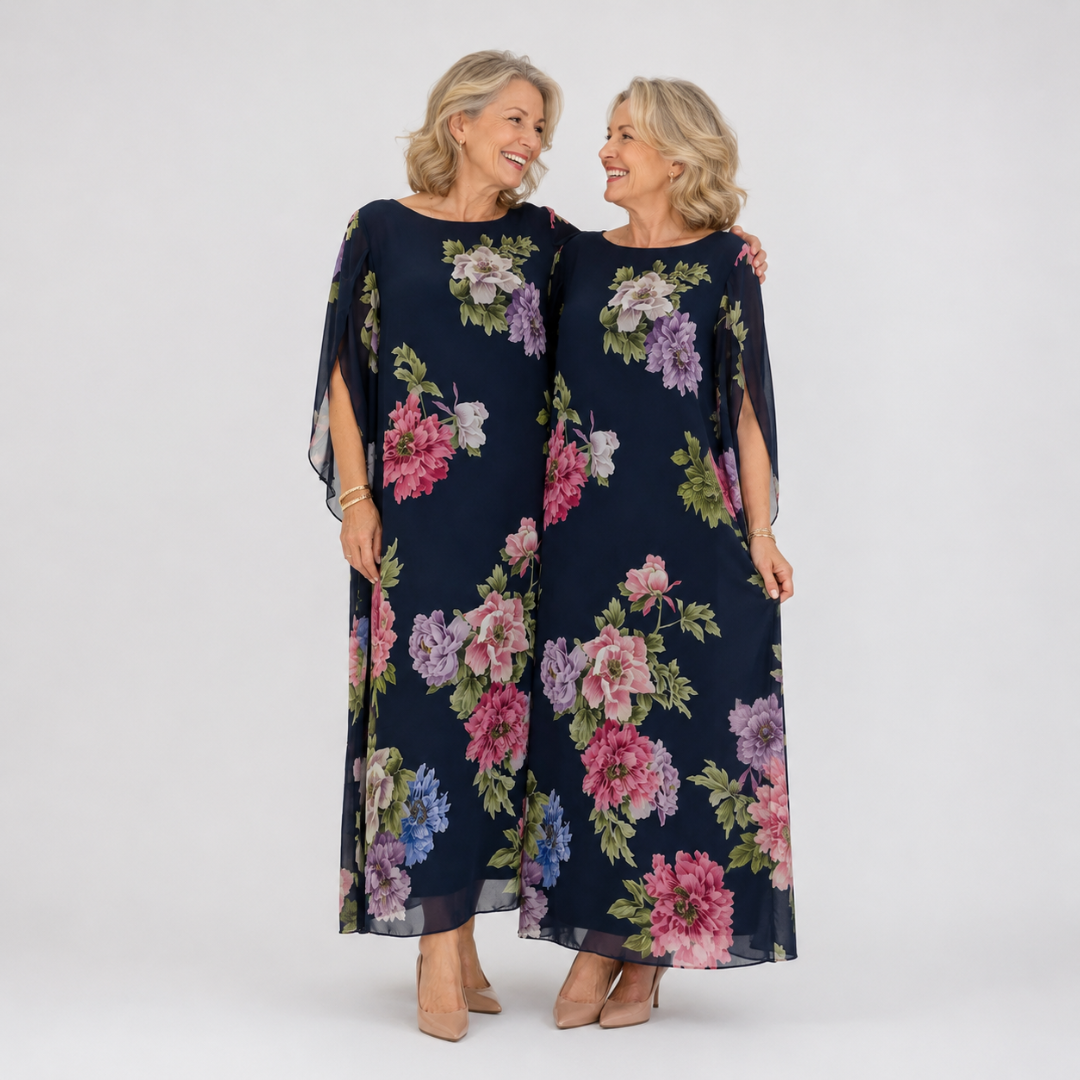 Elowen™ | Midnight Bloom maxi-kjole