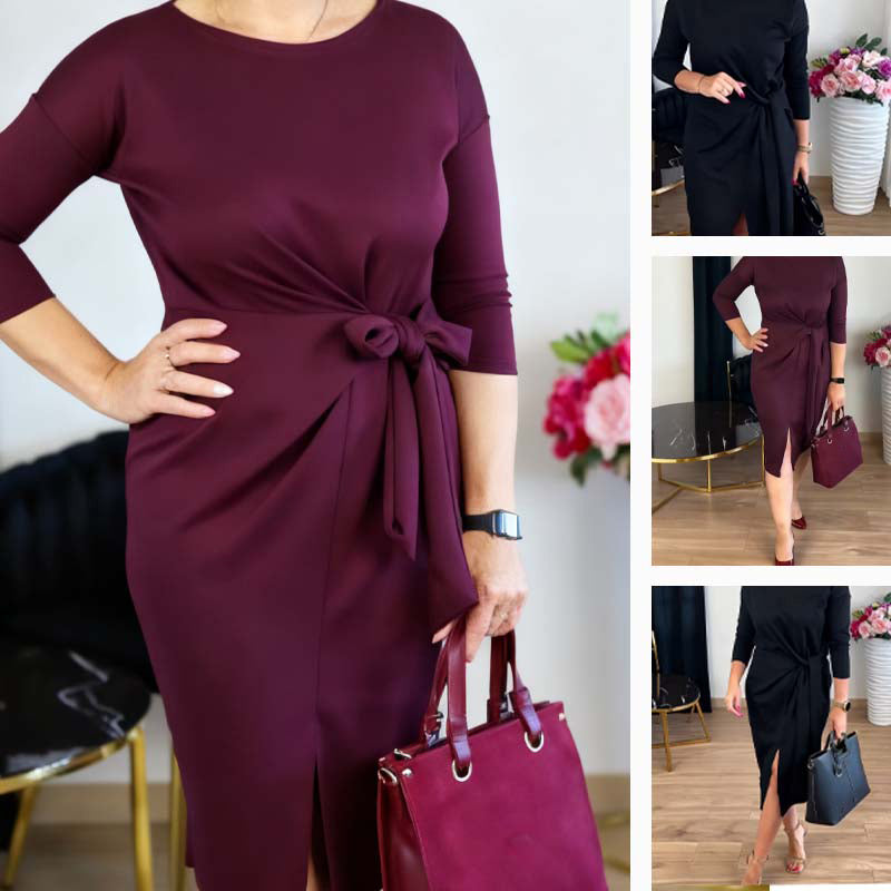 Seraphine – Elegant midikjole med bindedetalje