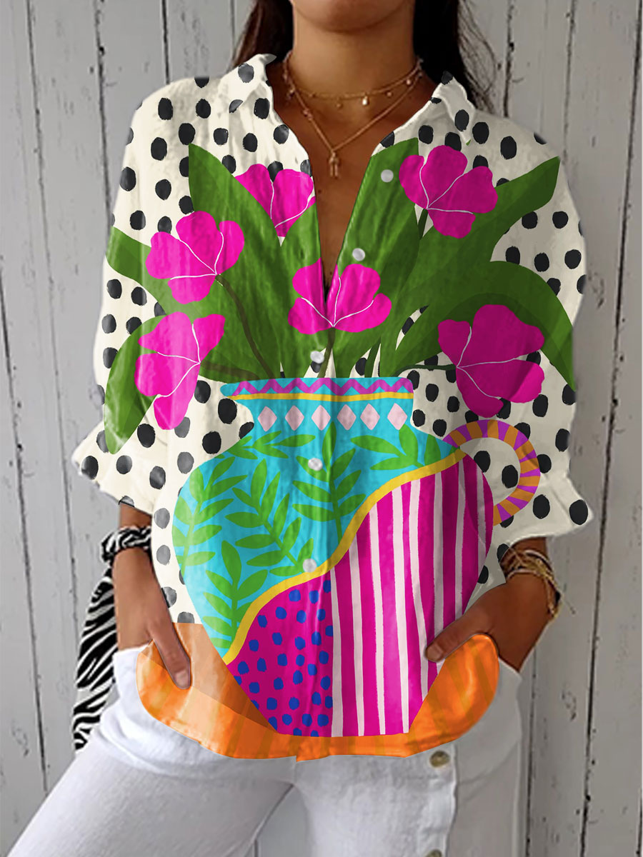 Diana – Bluse med blomsterprint