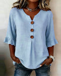 Cynthia | Afslappet ensfarvet bluse