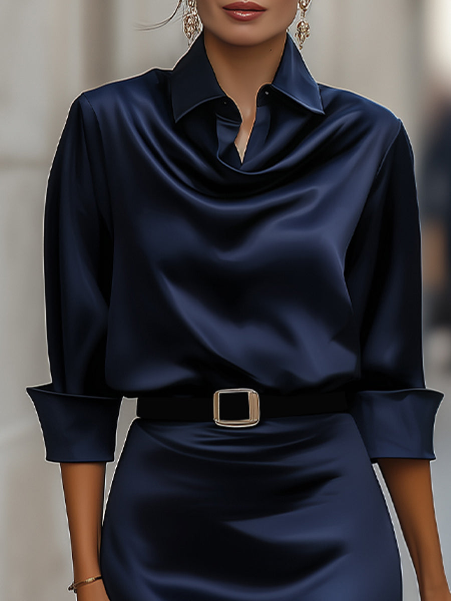 Aurelia | Elegant midi-kjole i satin