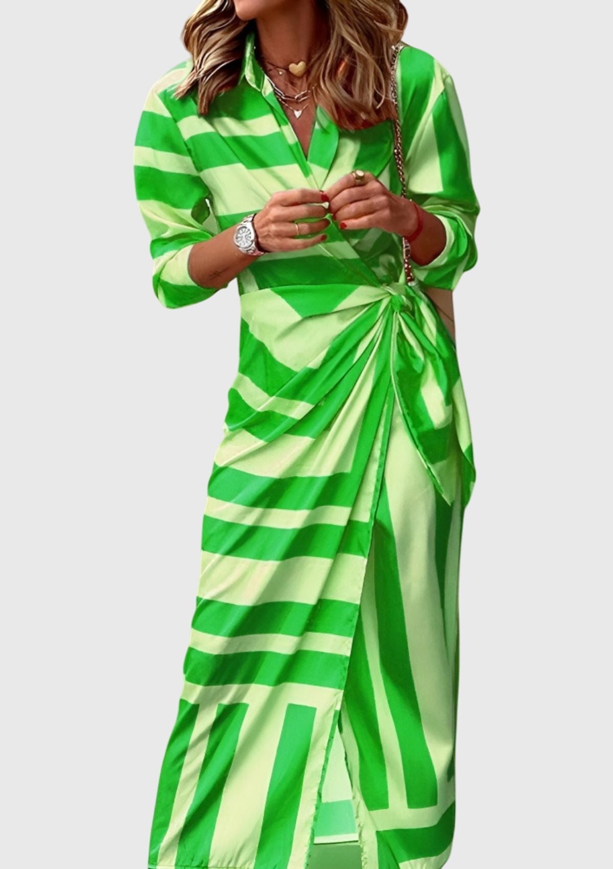 Everly | Elegant slå-om-kjole med print