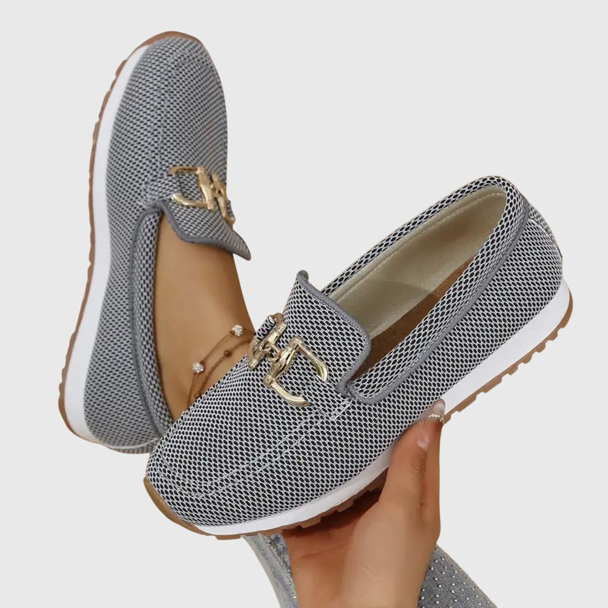 Loafers i ægte læder med horsebit-detalje, der sikrer høj bærekomfort