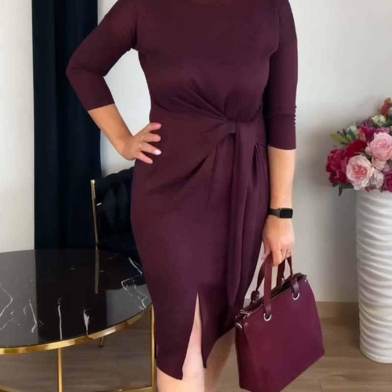 Seraphine – Elegant midikjole med bindedetalje