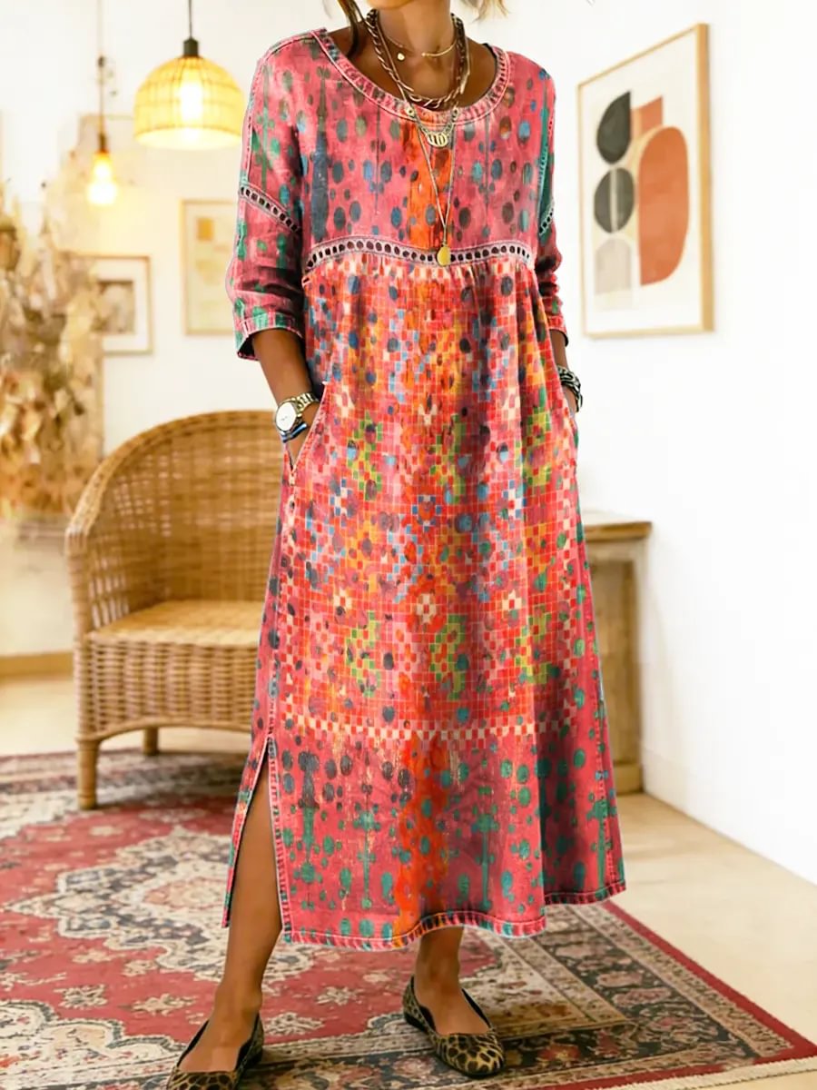 Francisca – Elegant kjole med mønster