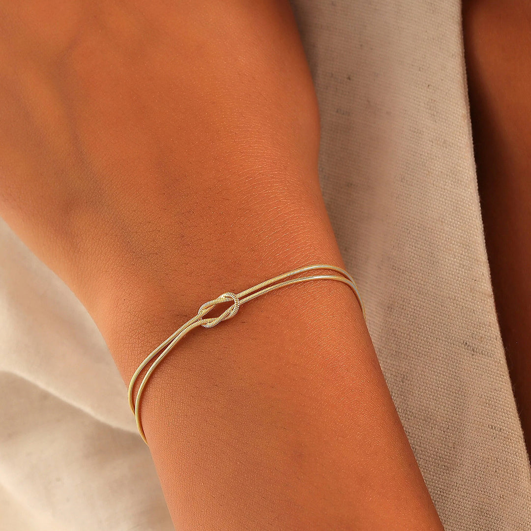 Eternal Knot-armbånd | Støt kampen mod brystkræft (1+1 GRATIS)