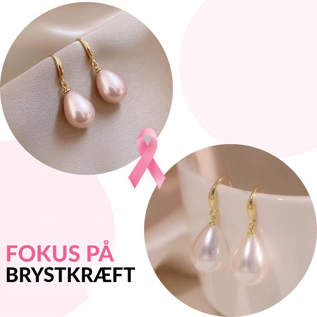Brystkræft Awareness | Hængende Perleøreringe | Køb 1, få 1 gratis i dag