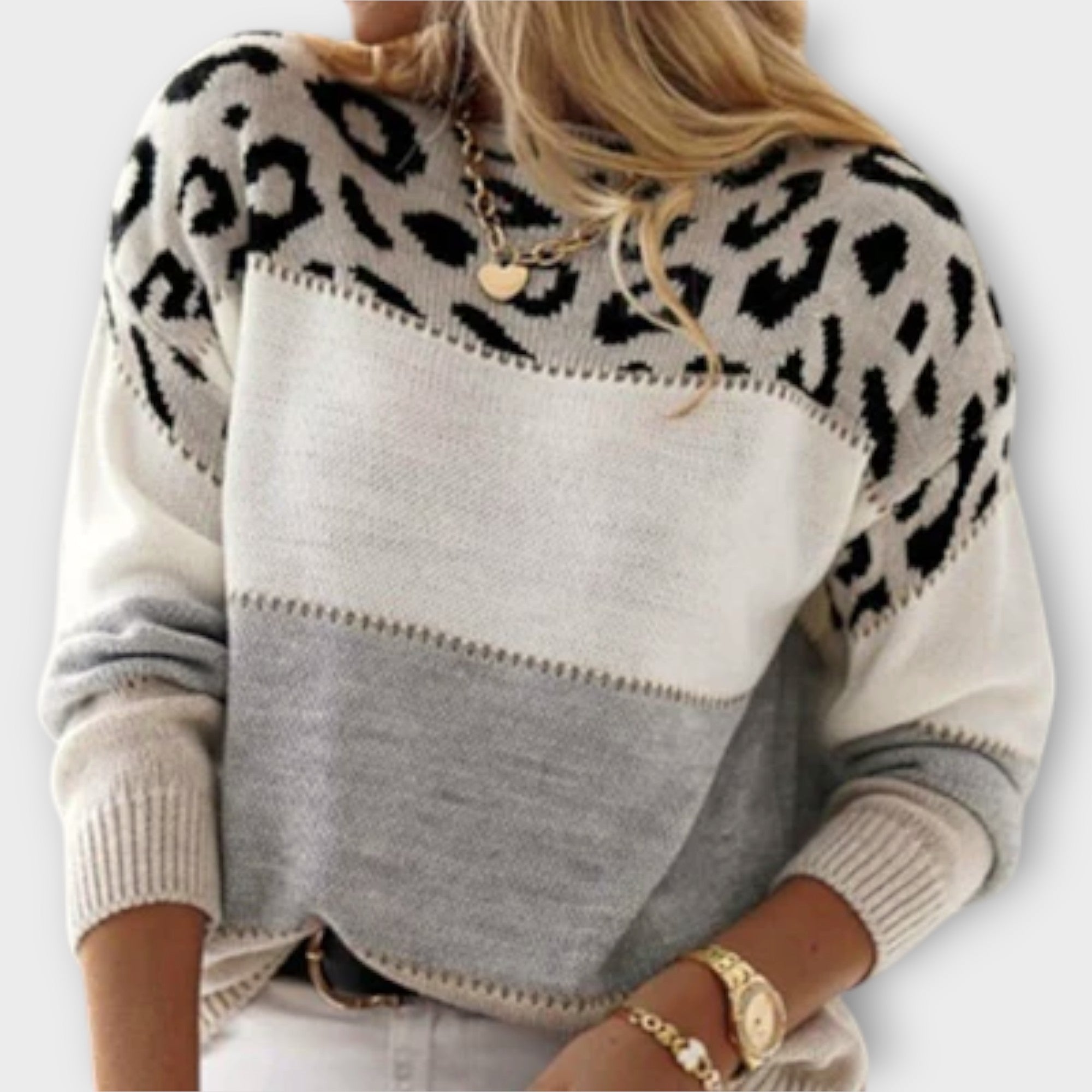 Mydel™ - Lækkert sweater med leoparddesign