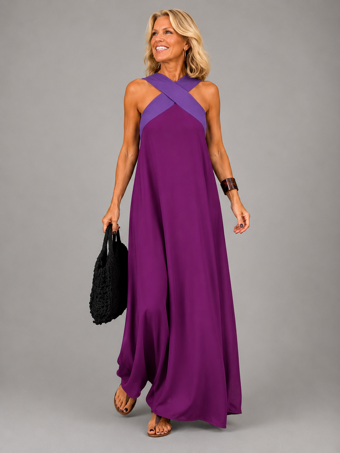 Velora™ | Cross Elegance-maxi-kjole