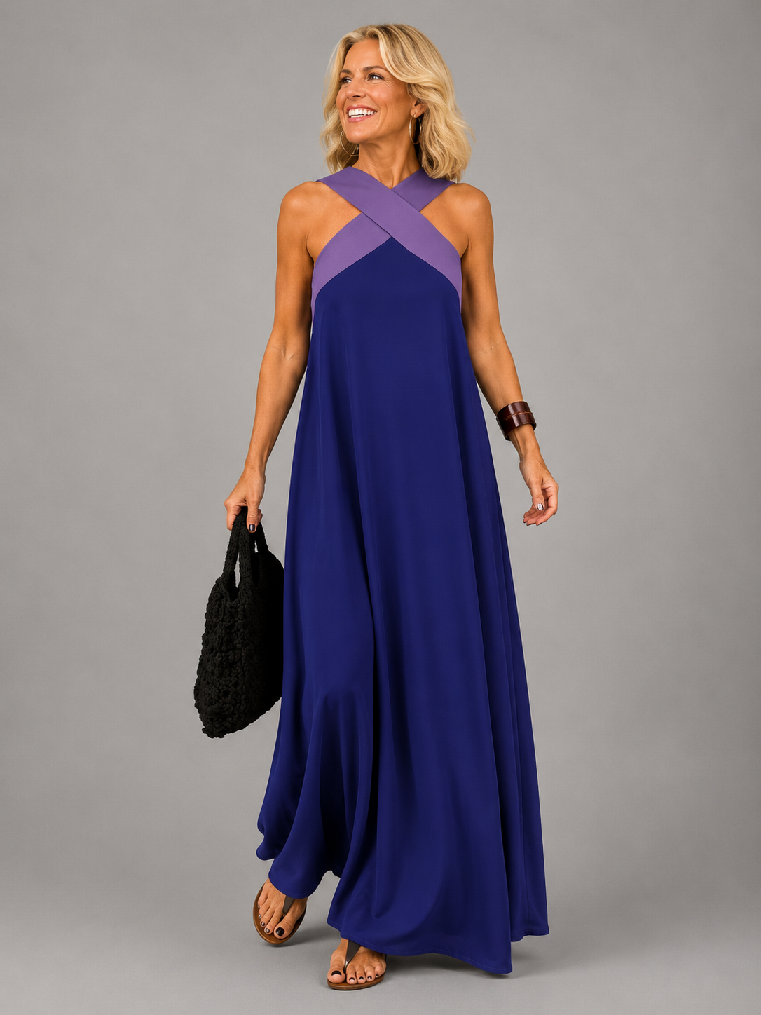 Velora™ | Cross Elegance-maxi-kjole