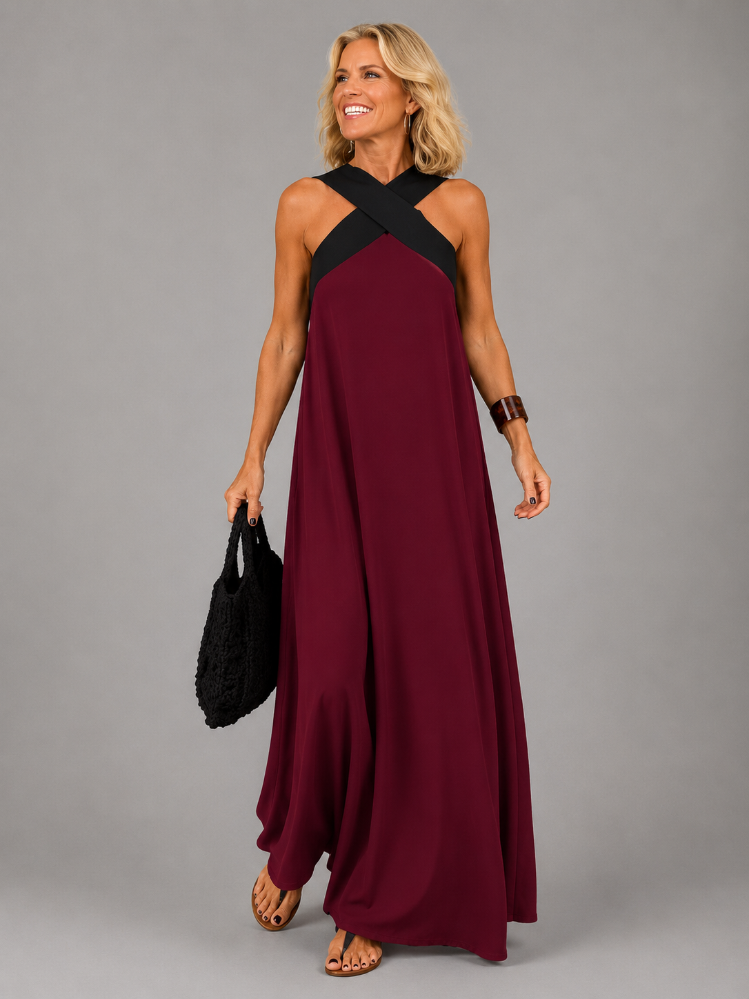Velora™ | Cross Elegance-maxi-kjole