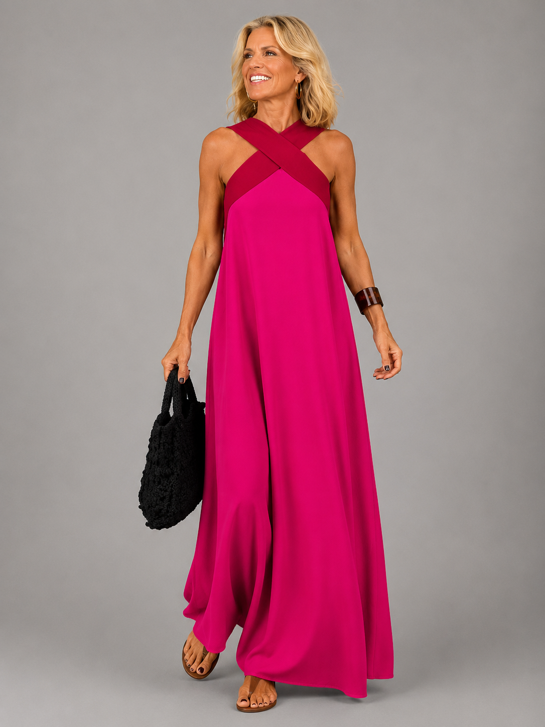 Velora™ | Cross Elegance-maxi-kjole