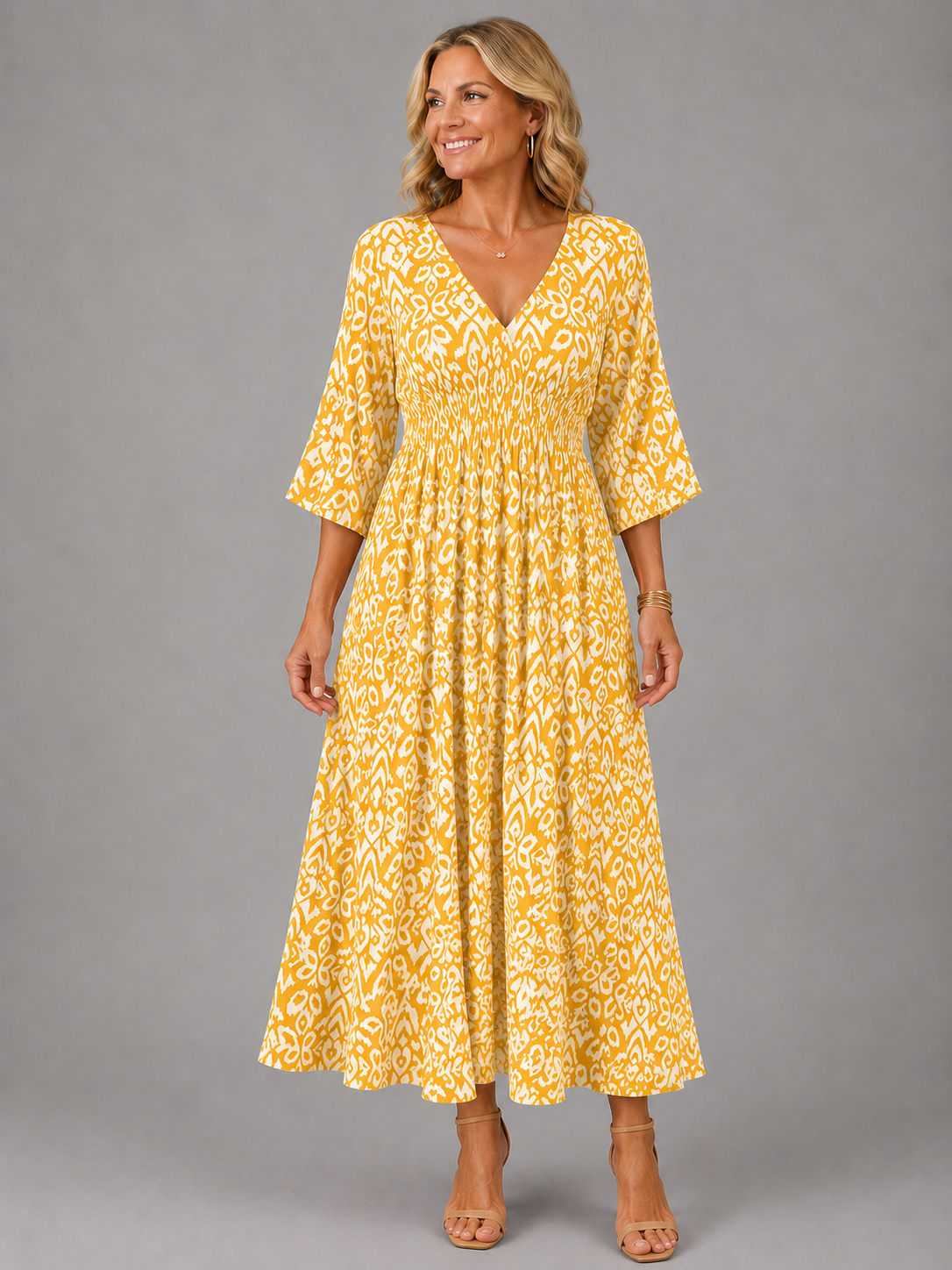 Althea™ | Midi-kjole „Bohemian Flow“