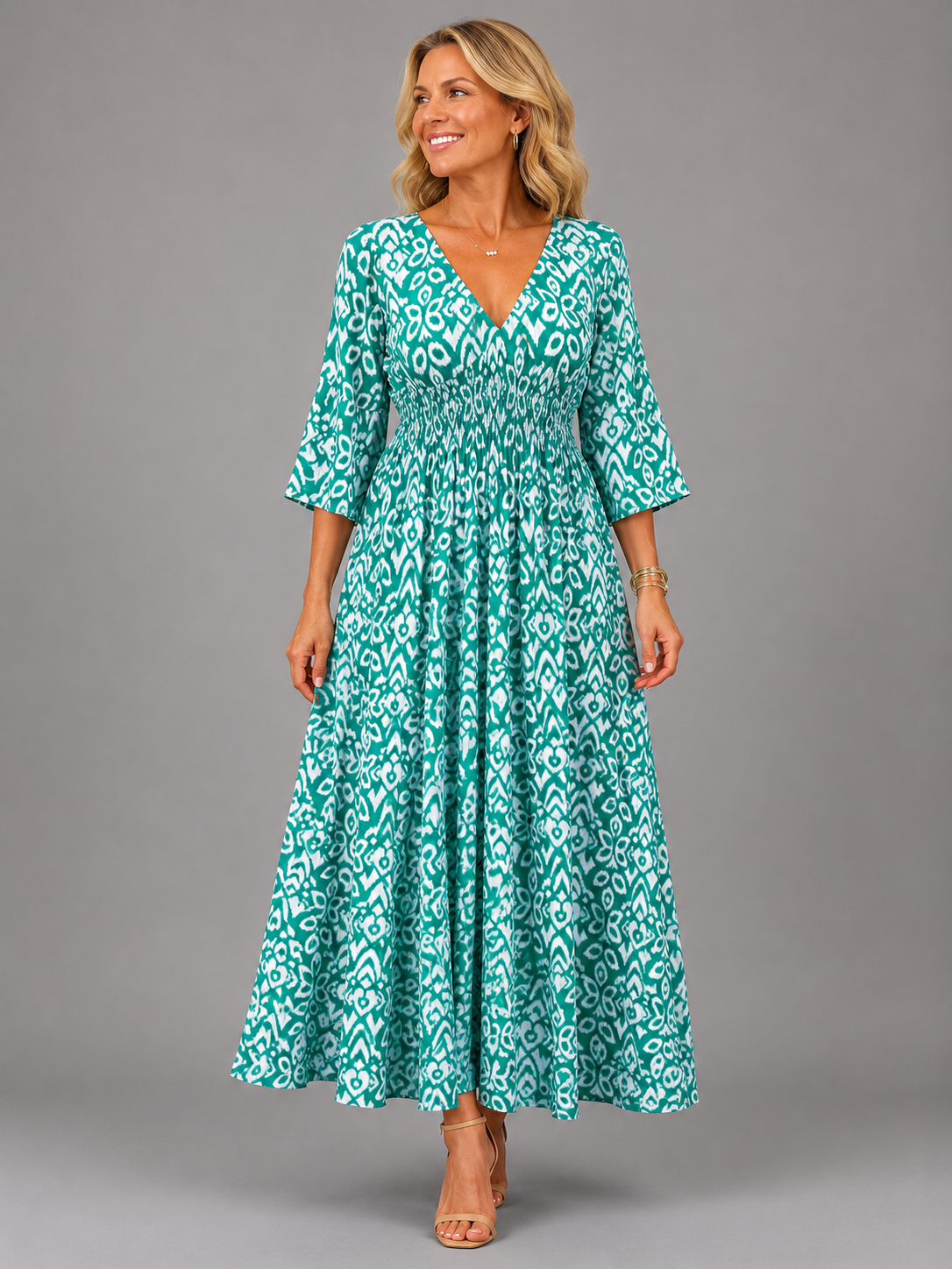Althea™ | Midi-kjole „Bohemian Flow“