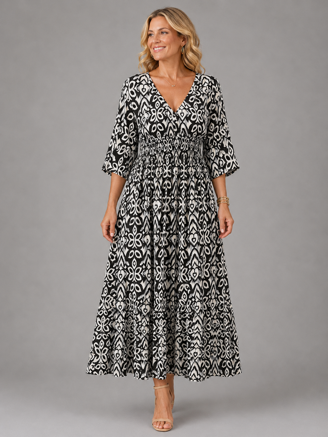 Althea™ | Midi-kjole „Bohemian Flow“