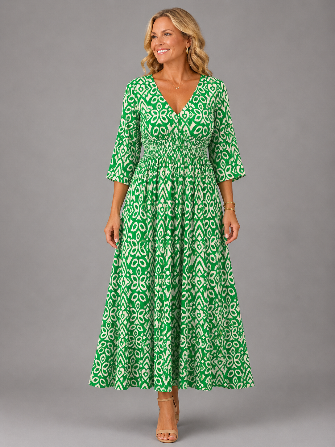 Althea™ | Midi-kjole „Bohemian Flow“