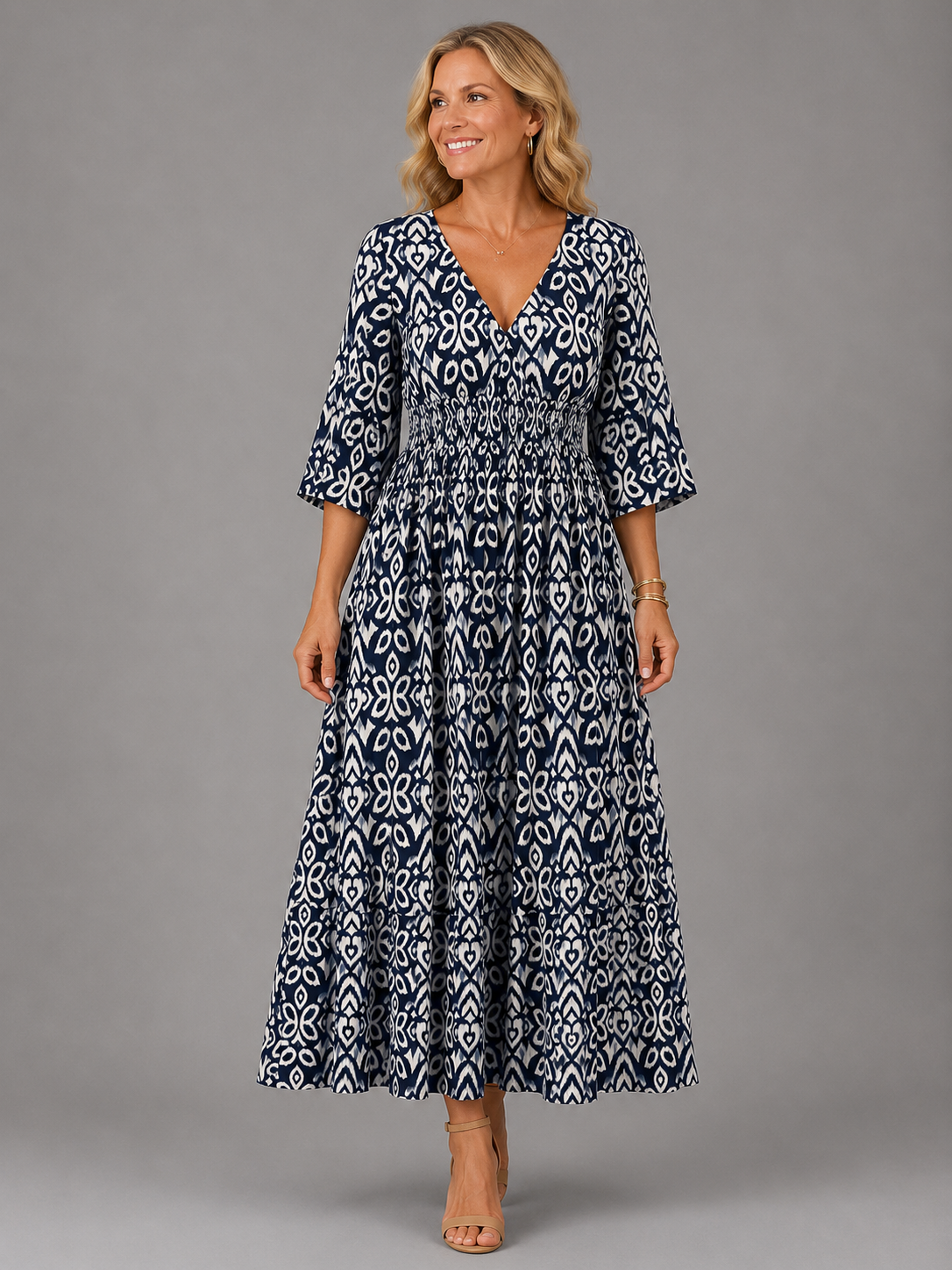 Althea™ | Midi-kjole „Bohemian Flow“