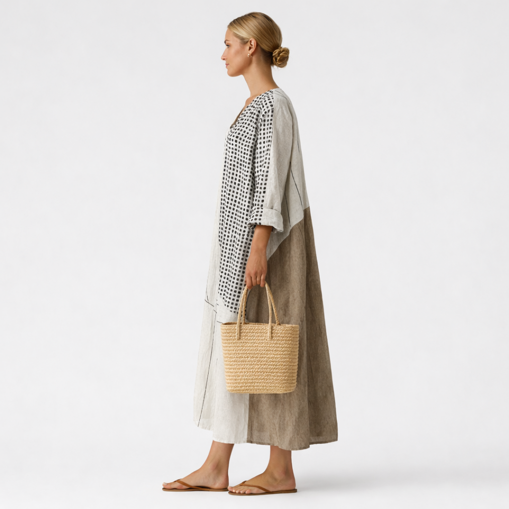 Emma™ | Elegant stribet kjole