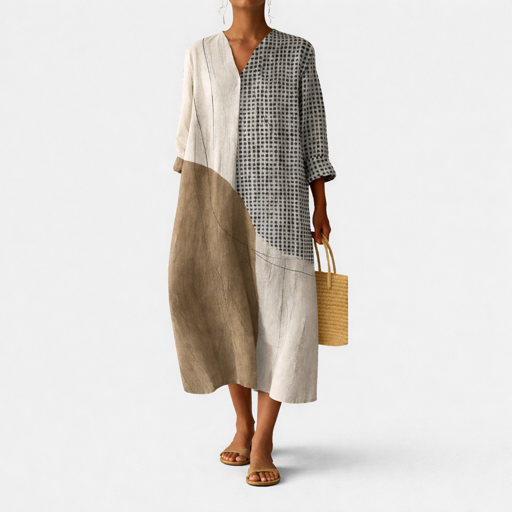 Emma™ | Elegant stribet kjole