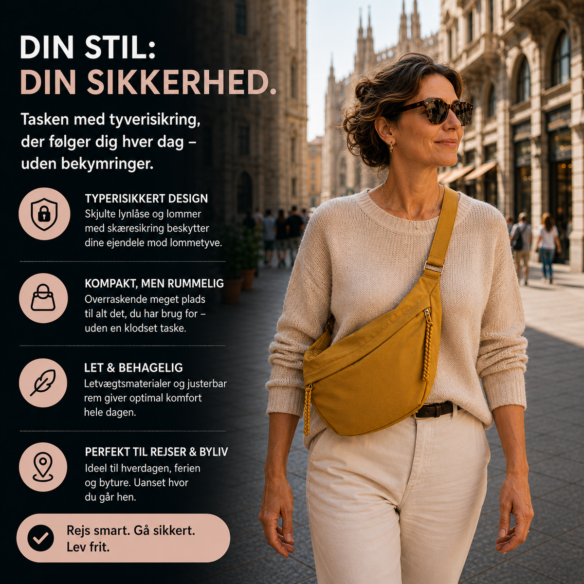Luce | Skuldertaske i okra