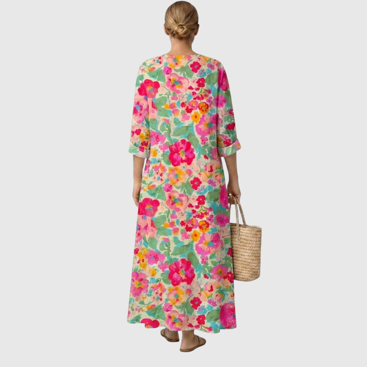 Rosa™ | Elegant blomstret kjole