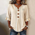 Brenda | Bluse med vintage blomstermønster