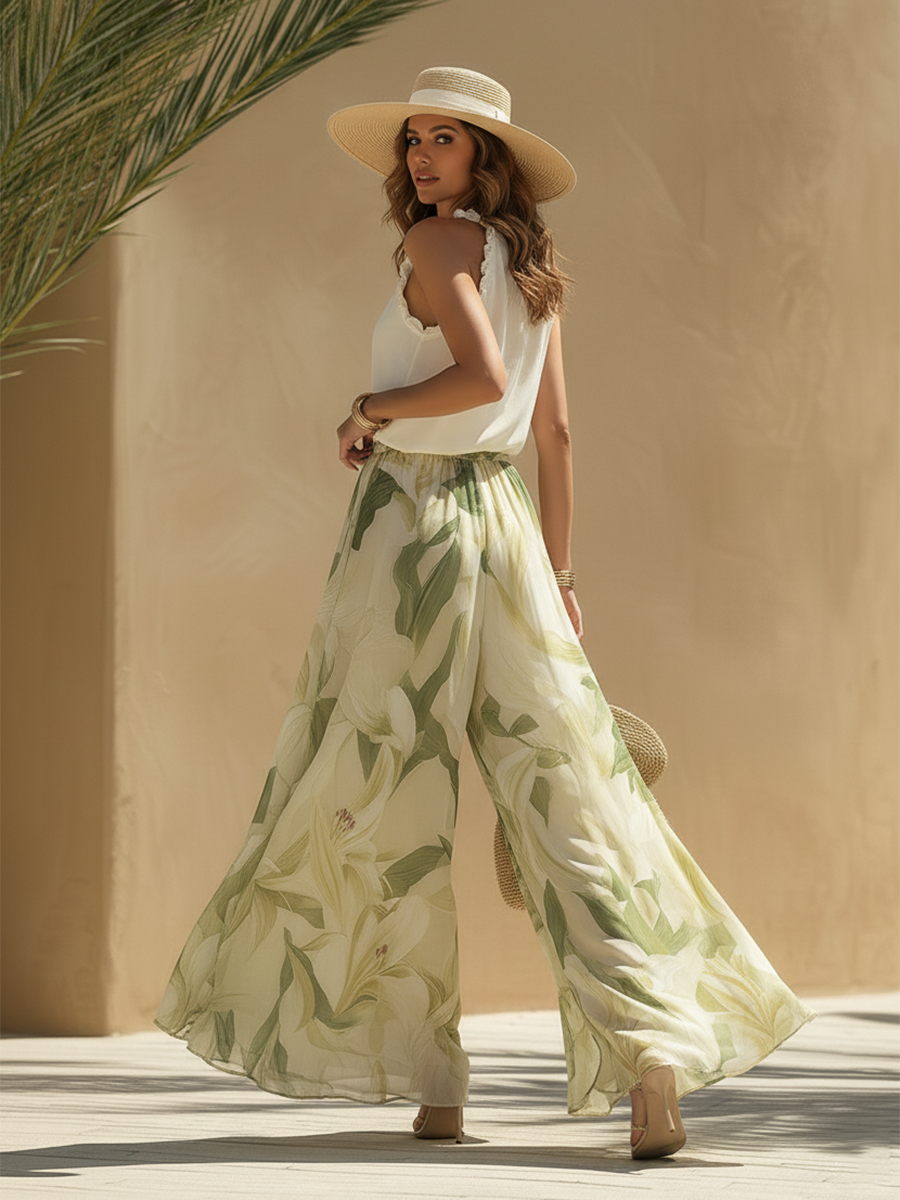 Lyselle™ | Elegant, luftigt sæt med blomsterprint