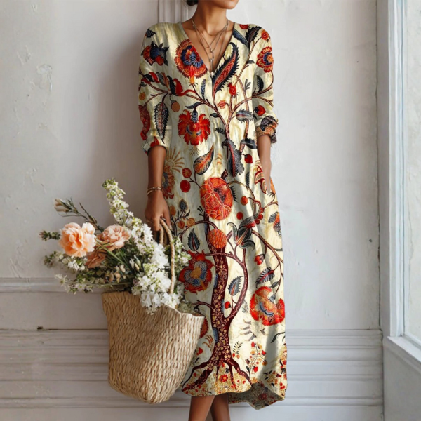 Kendra™ – Kjole i boheme-blomsterstil