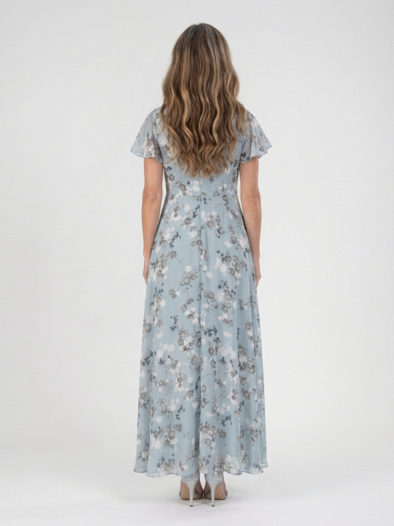 Ismeria | Blomstret maxi-kjole i chiffon