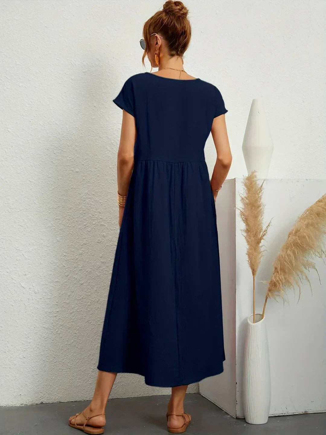 Ursina™ | Midi-kjole i flydende stof