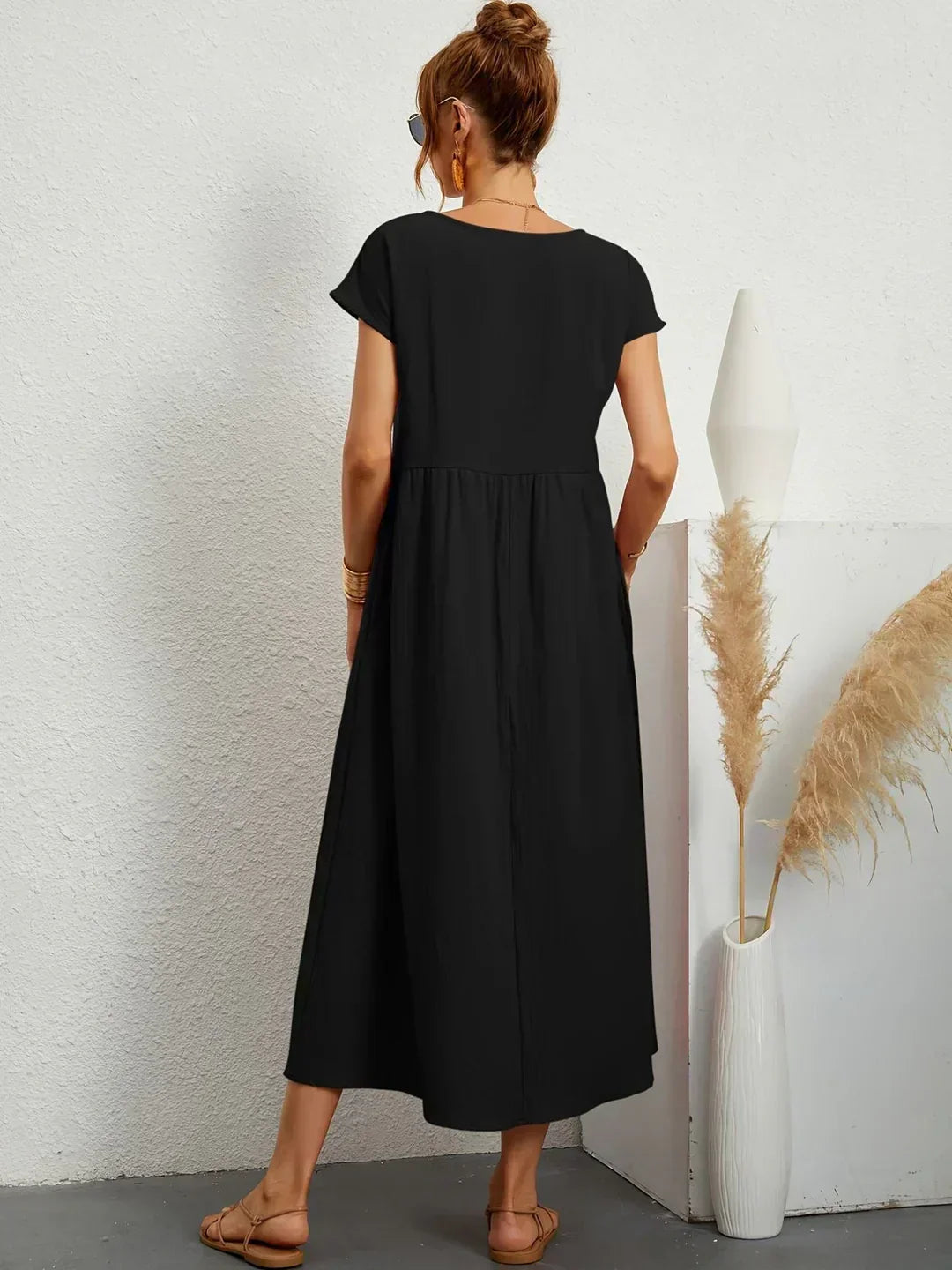 Ursina™ | Midi-kjole i flydende stof