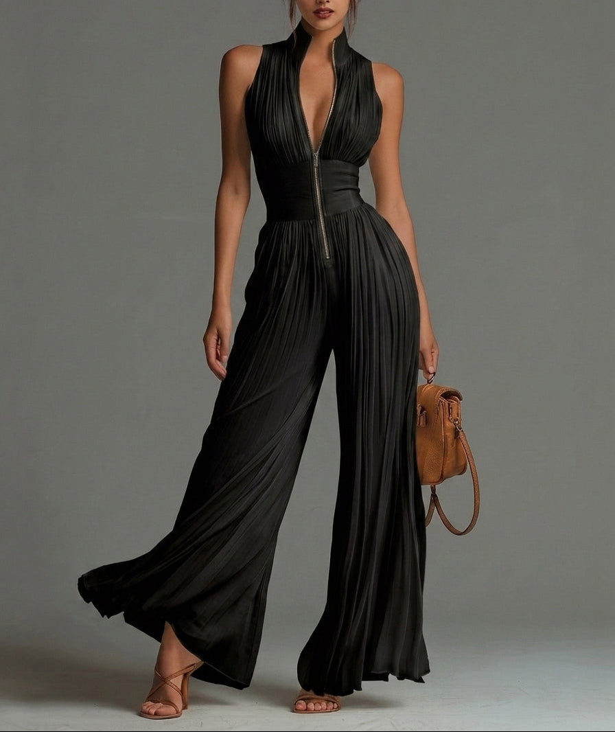 Élan – Skulpturelt plisseret jumpsuit