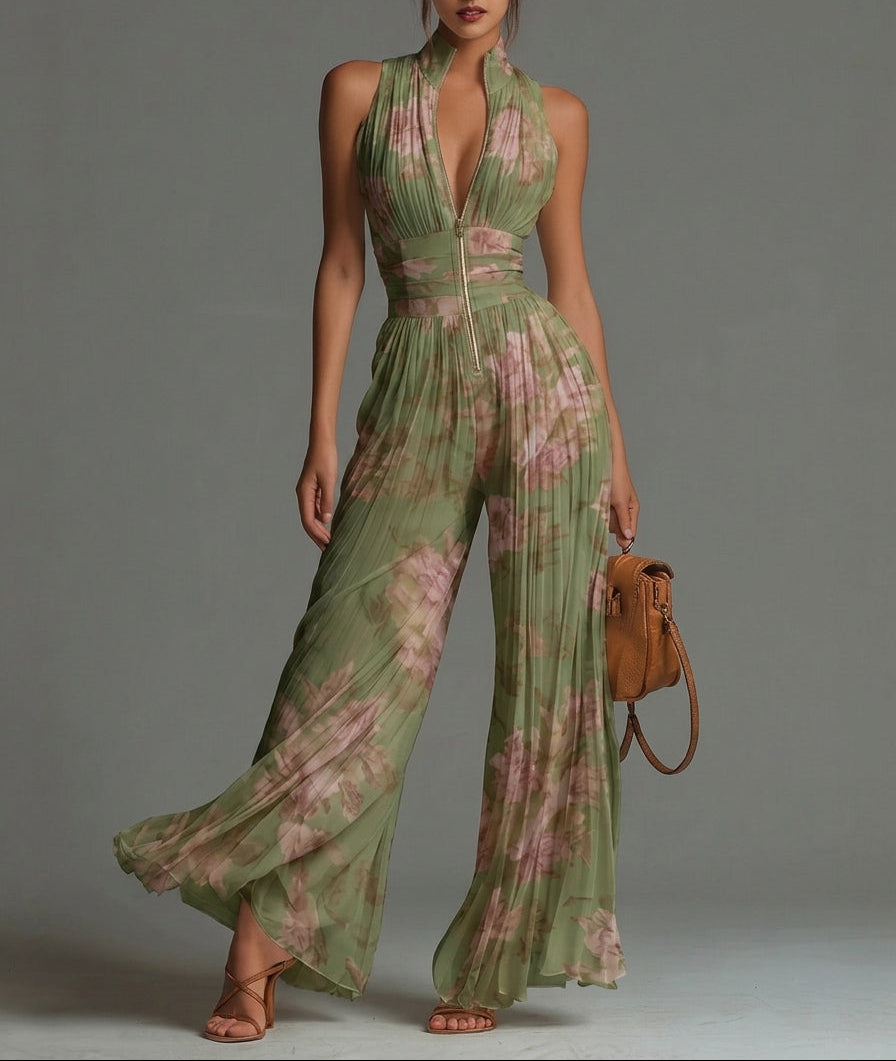 ÉLAN - Skulpturelt plisseret jumpsuit