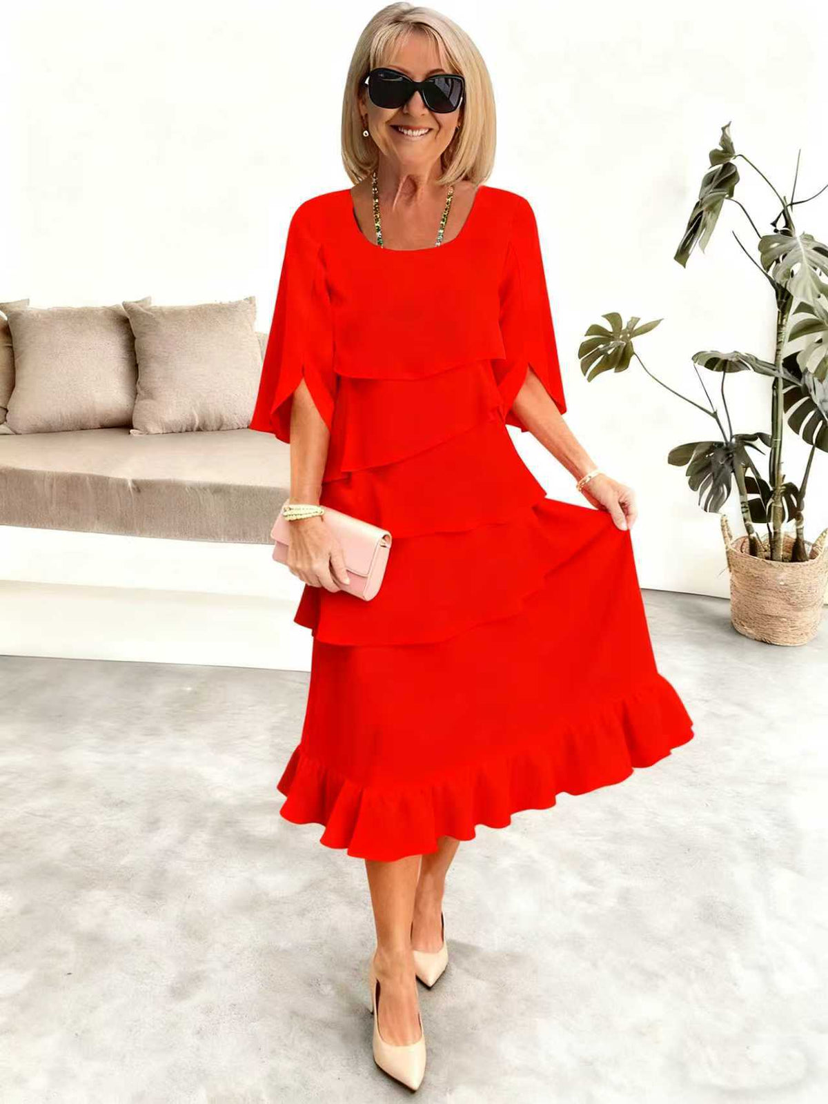 Marguerite™ — Elegant midi-kjole til kvinder