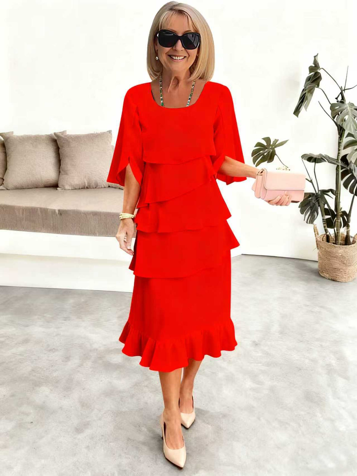 Marguerite™ — Elegant midi-kjole til kvinder
