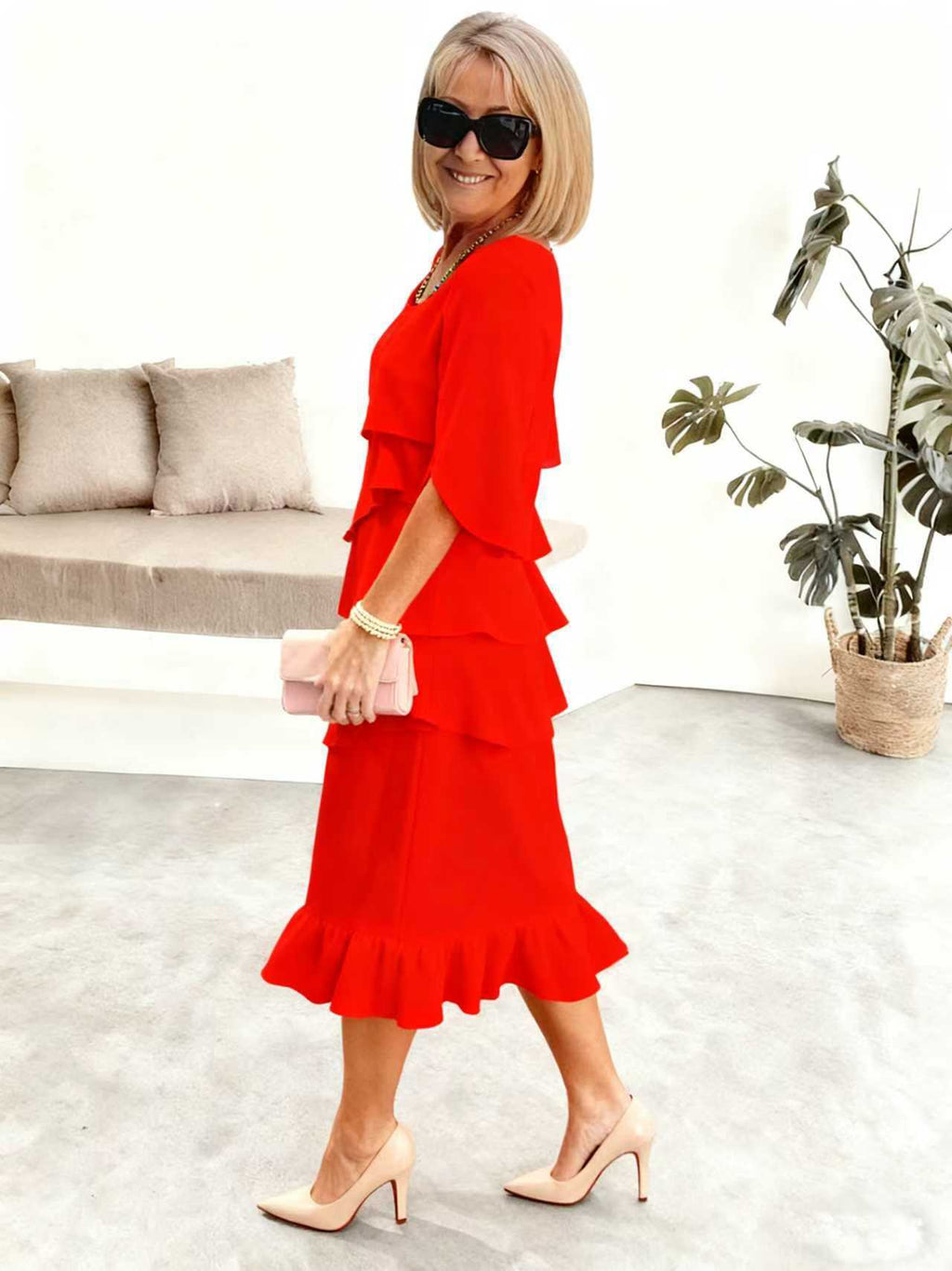Marguerite™ — Elegant midi-kjole til kvinder