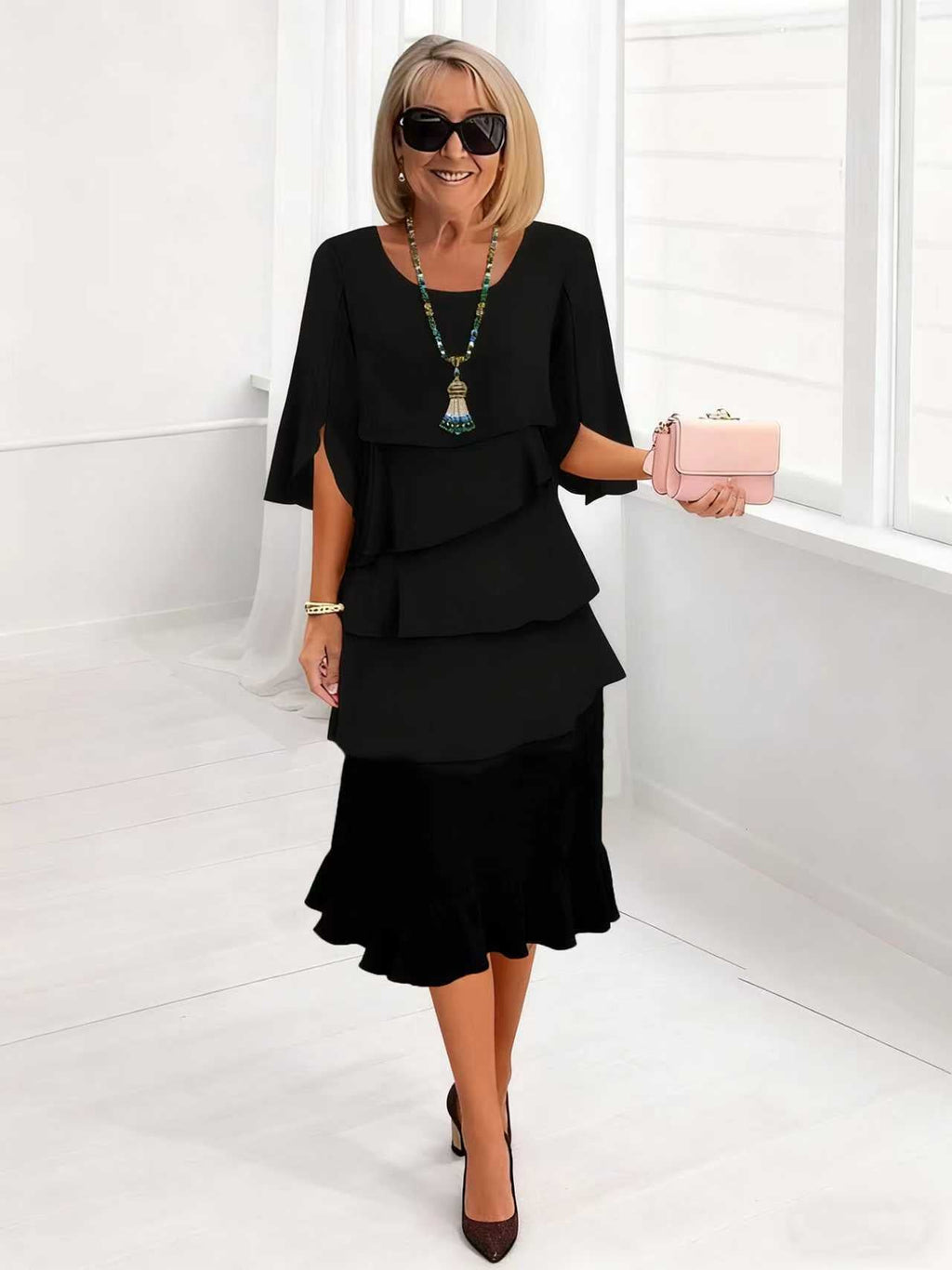Marguerite™ — Elegant midi-kjole til kvinder