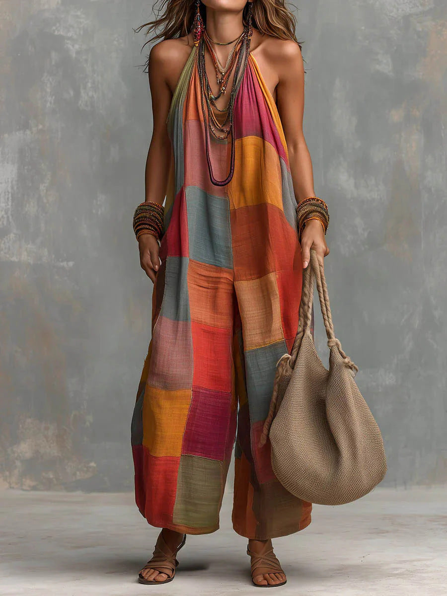 Bohemian Patchwork Jumpsuit™ - Friskhed og frihed med en kunstnerisk og unik stil.