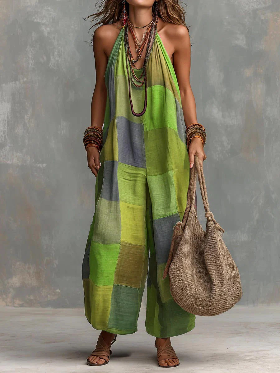 Bohemian Patchwork Jumpsuit™ - Friskhed og frihed med en kunstnerisk og unik stil.