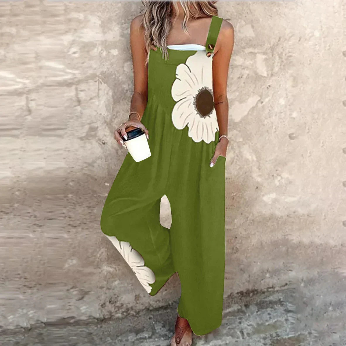 Behagelige dungarees med print