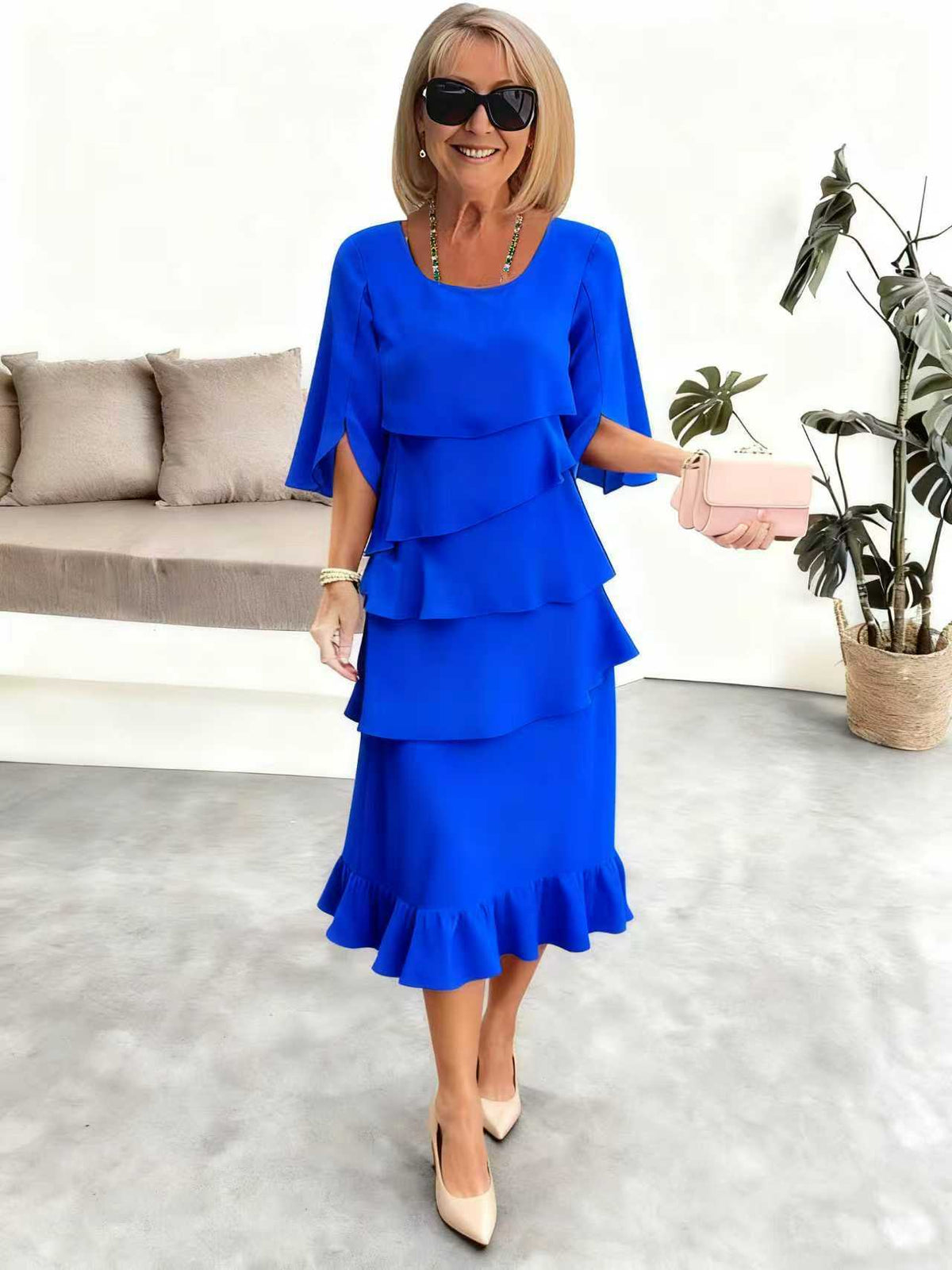 Marguerite™ — Elegant midi-kjole til kvinder